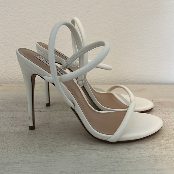 Steve Madden White Strappy Heels - Picture 5 of 8